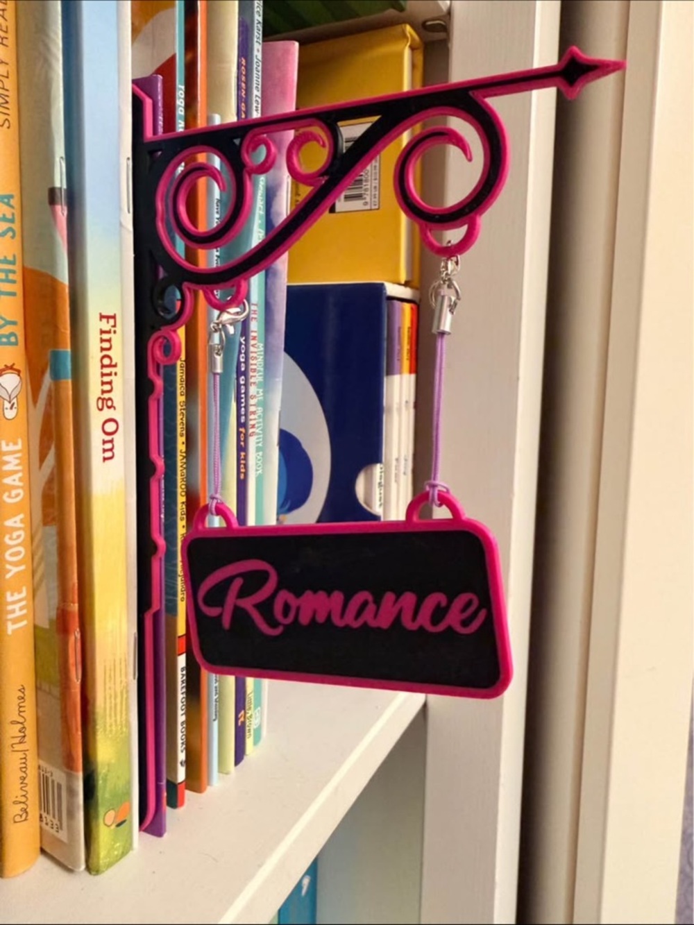 Book divider / organizer Hanging Signs. Set of 5 - 3D printed